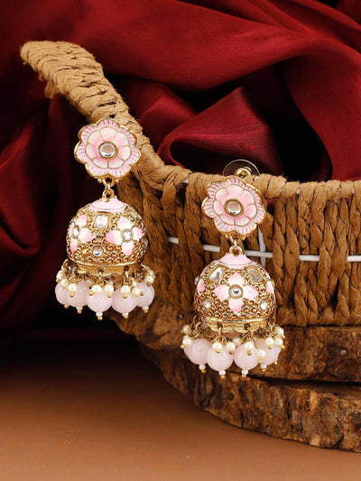 earrings - Bling Bag Lilac Magone Jhumki Earrings