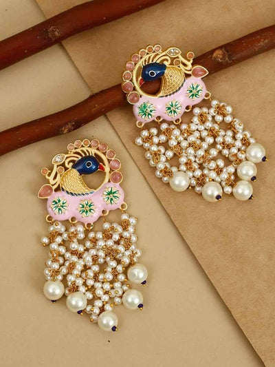 earrings - Bling Bag Deep Pink Girisa Dangler Earrings
