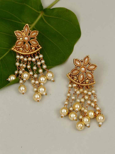 earrings - Bling Bag Golden Gaurika Dangler Earrings