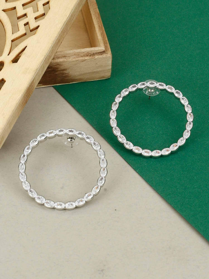 earrings - Bling Bag Silver Hina Circular Earrings