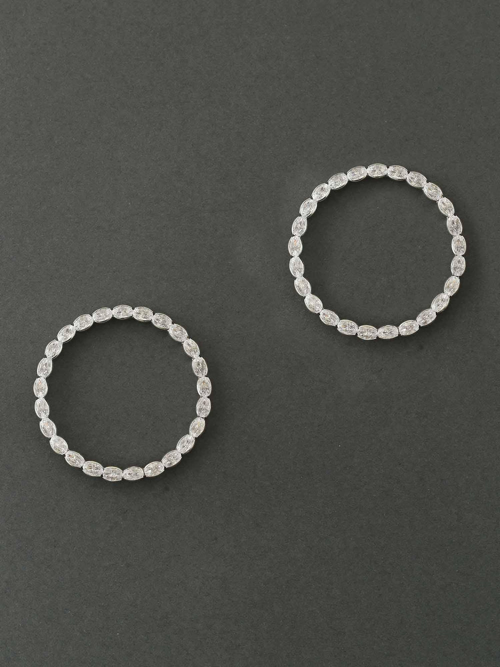 earrings - Bling Bag Silver Hina Circular Earrings