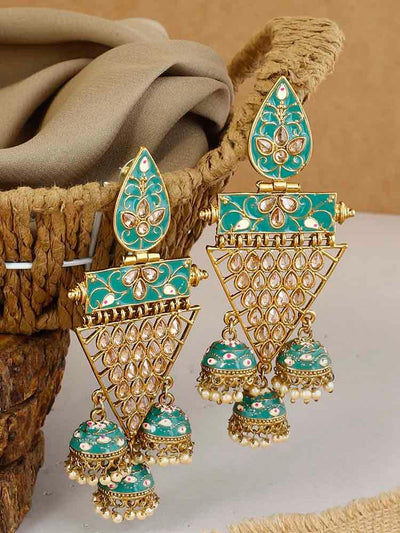 earrings - Bling Bag Rama Giriraj Jhumki Earrings