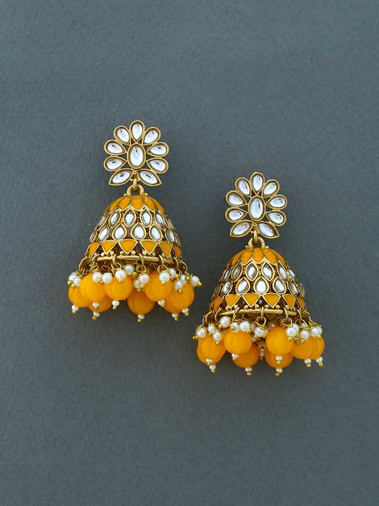 Mustard Manjira Jhumkis