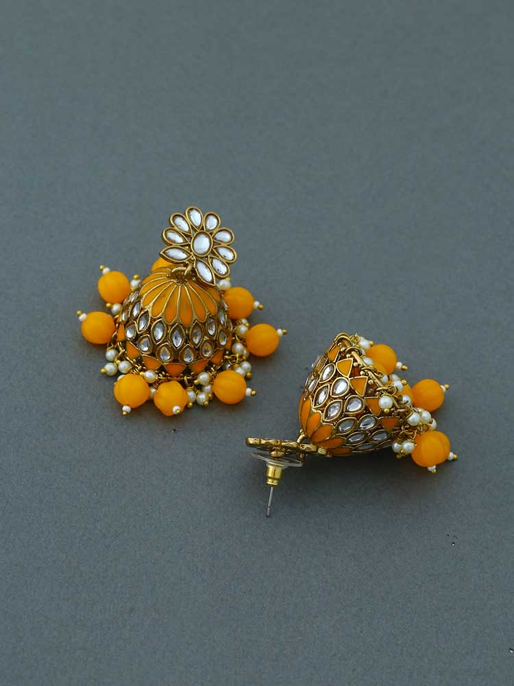 Mustard Manjira Jhumkis