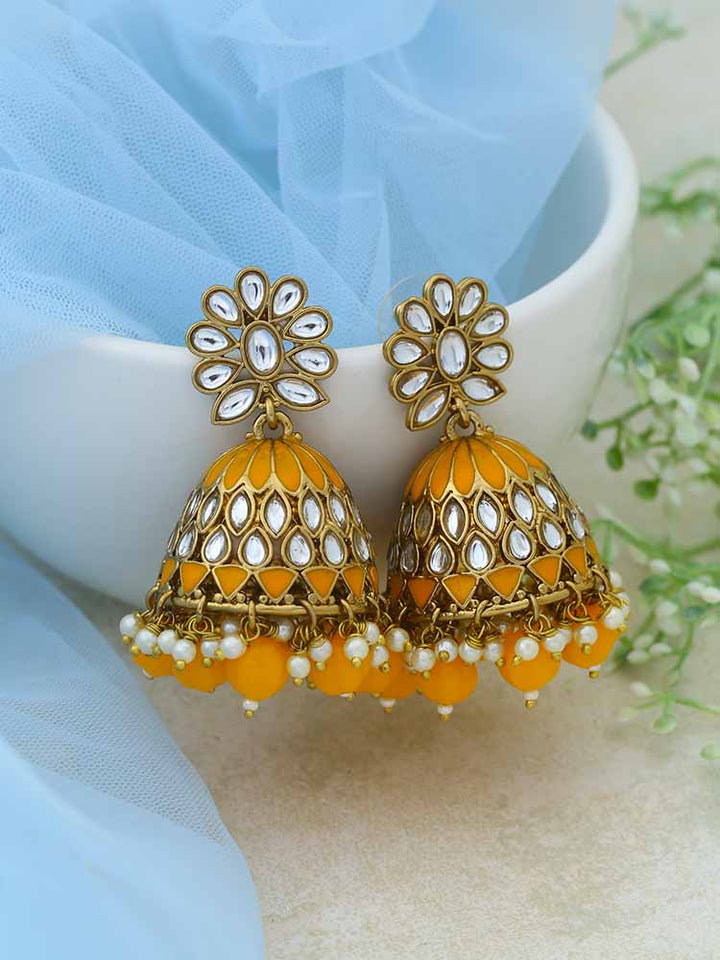 Mustard Manjira Jhumkis