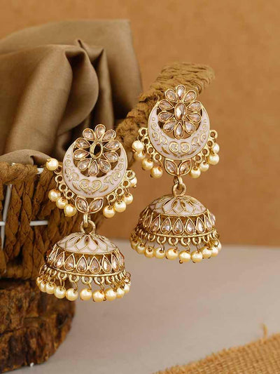 earrings - Bling Bag Crepe Shakuntala Jhumki Earrings