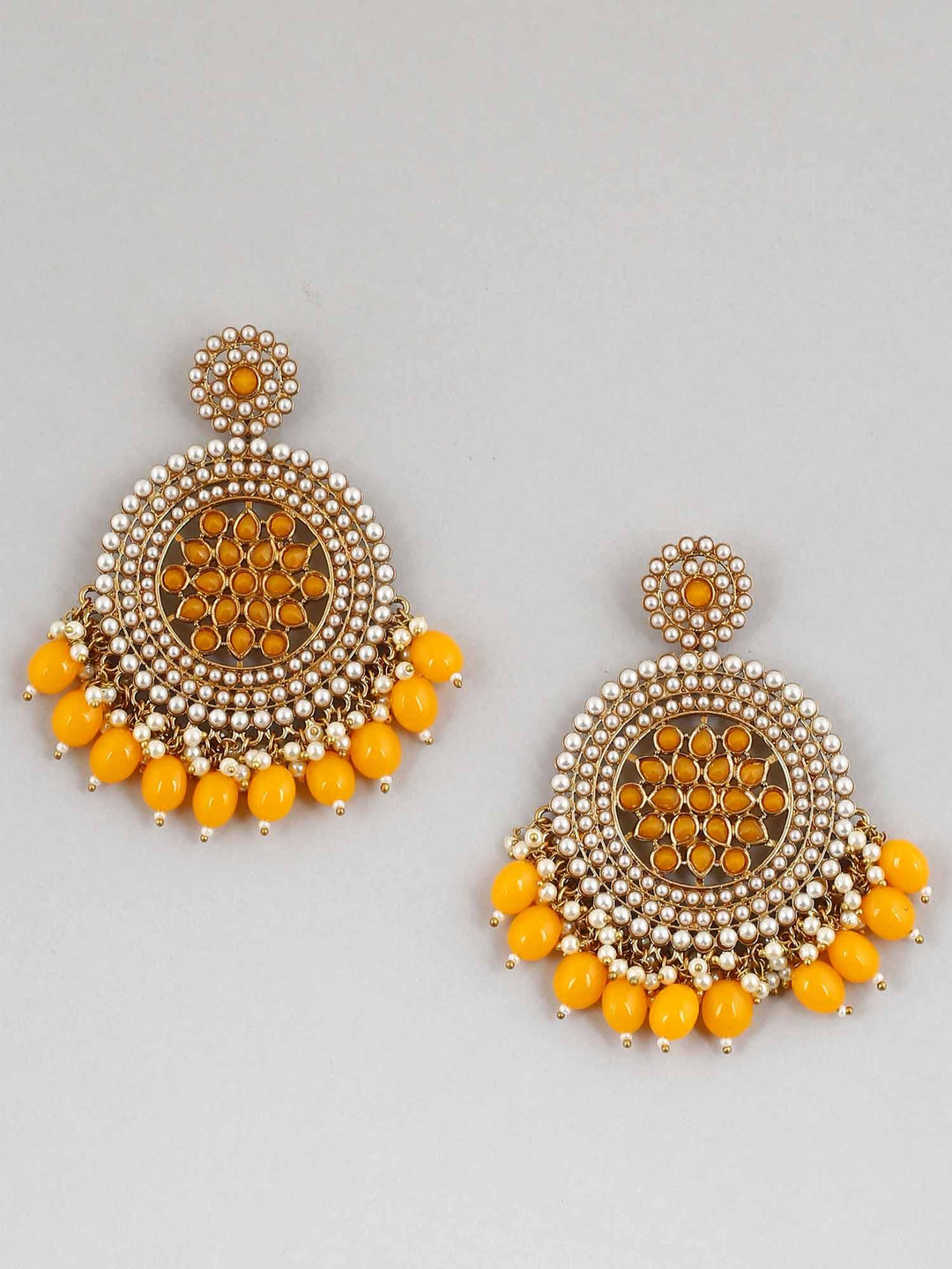 earrings - Bling Bag Mustard Nandini Designer Earrings