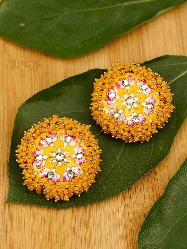 earrings - Bling Bag Mustard Nakul Studs