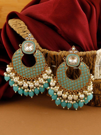 earrings - Bling Bag Turquoise Keladi Designer Earrings