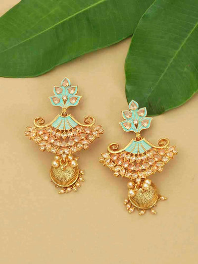 earrings - Bling Bag Neon Green Divisha Jhumki Earrings