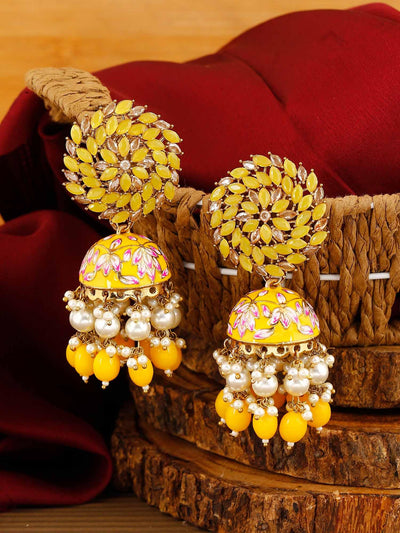 earrings - Bling Bag Lemon Jessi Jhumki Earrings