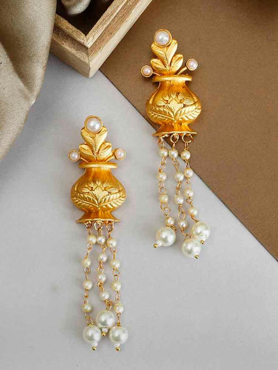 earrings - Bling Bag Golden Maryam Dangler Earrings
