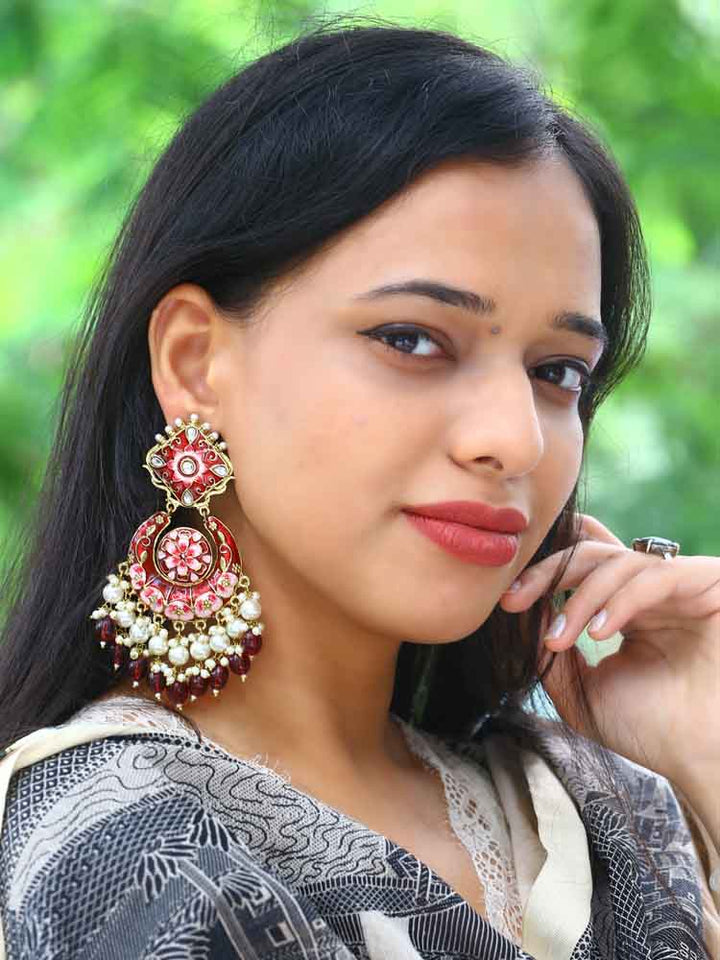 Maroon Bhanavi Chandbalis