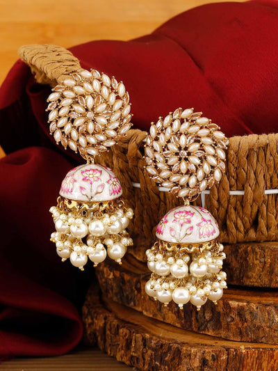 earrings - Bling Bag Ivory Jessi Jhumki Earrings
