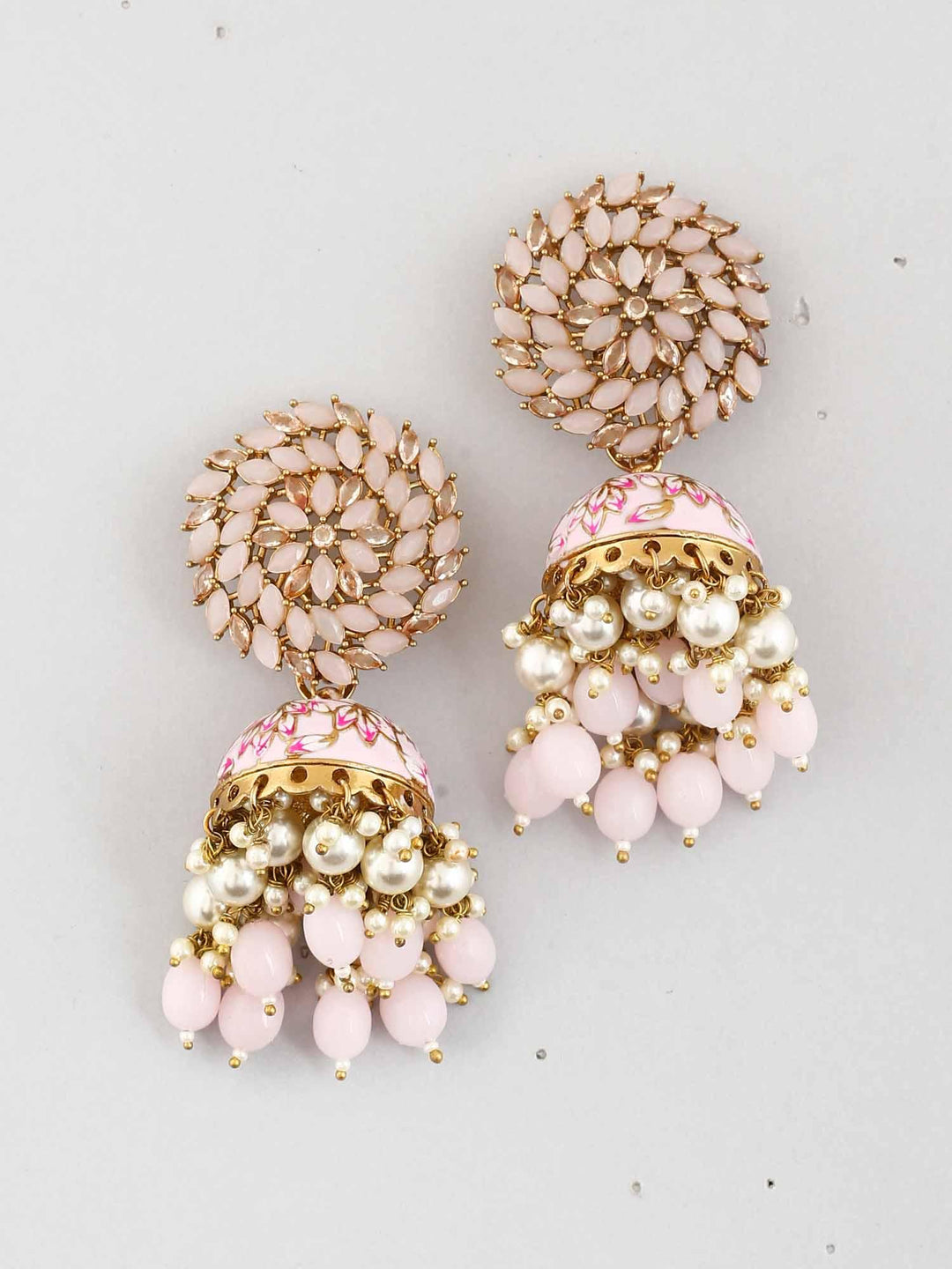 earrings - Bling Bag Lilac Jessi Jhumki Earrings