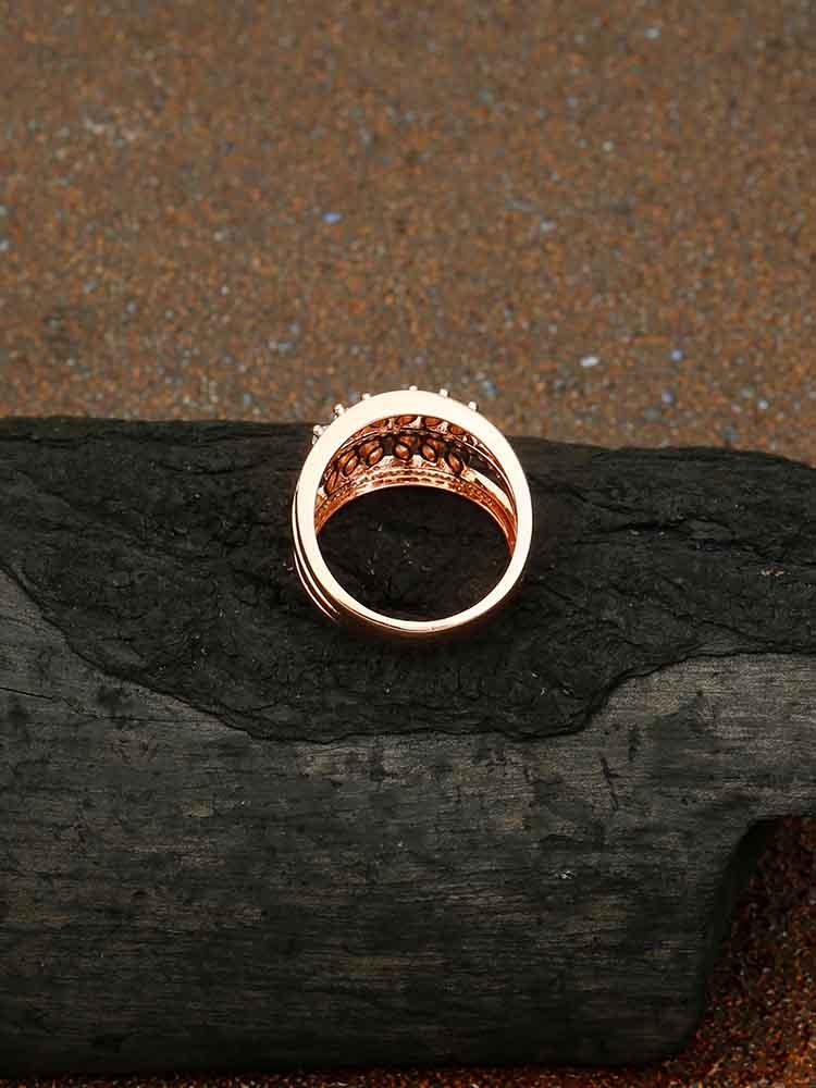 rings - Bling Bag Rose Gold Gautami Zirconia Ring