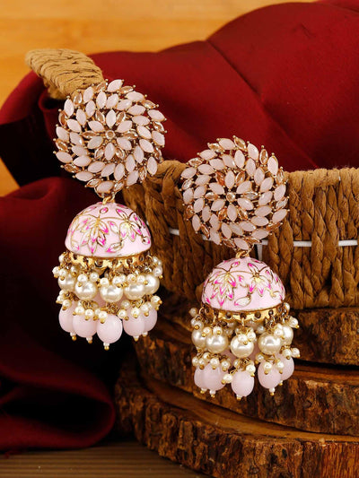earrings - Bling Bag Lilac Jessi Jhumki Earrings