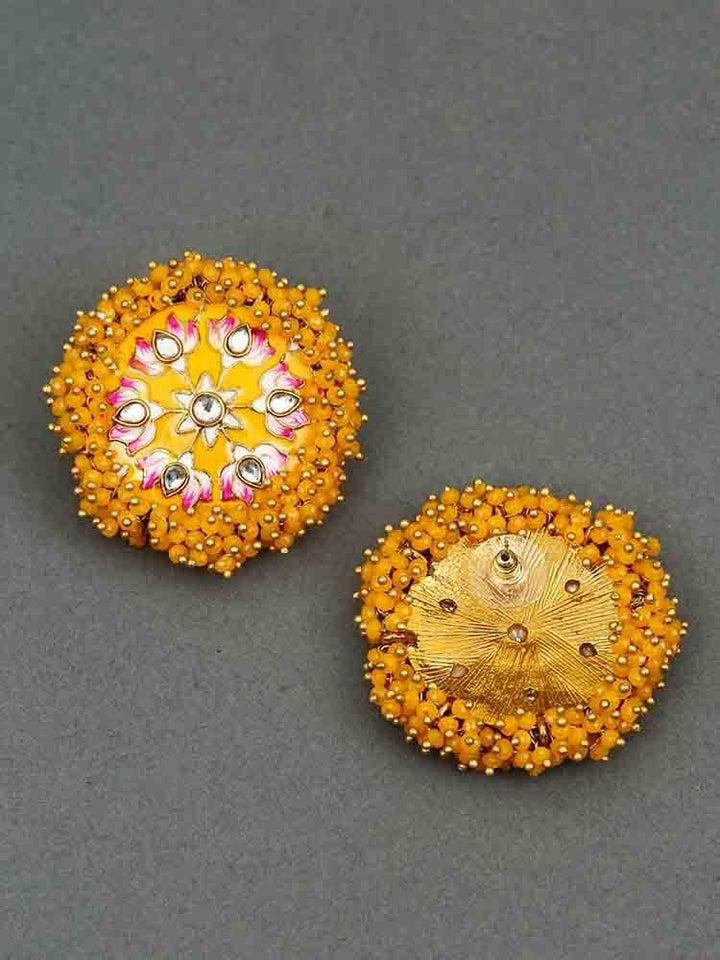 earrings - Bling Bag Mustard Nakul Studs