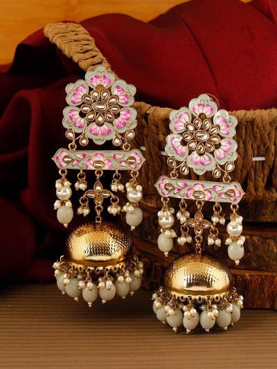 earrings - Bling Bag Smoke Fulwari Jhumki Earrings