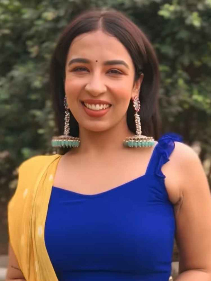 Turquoise Jacki Jhumkis - EOSS