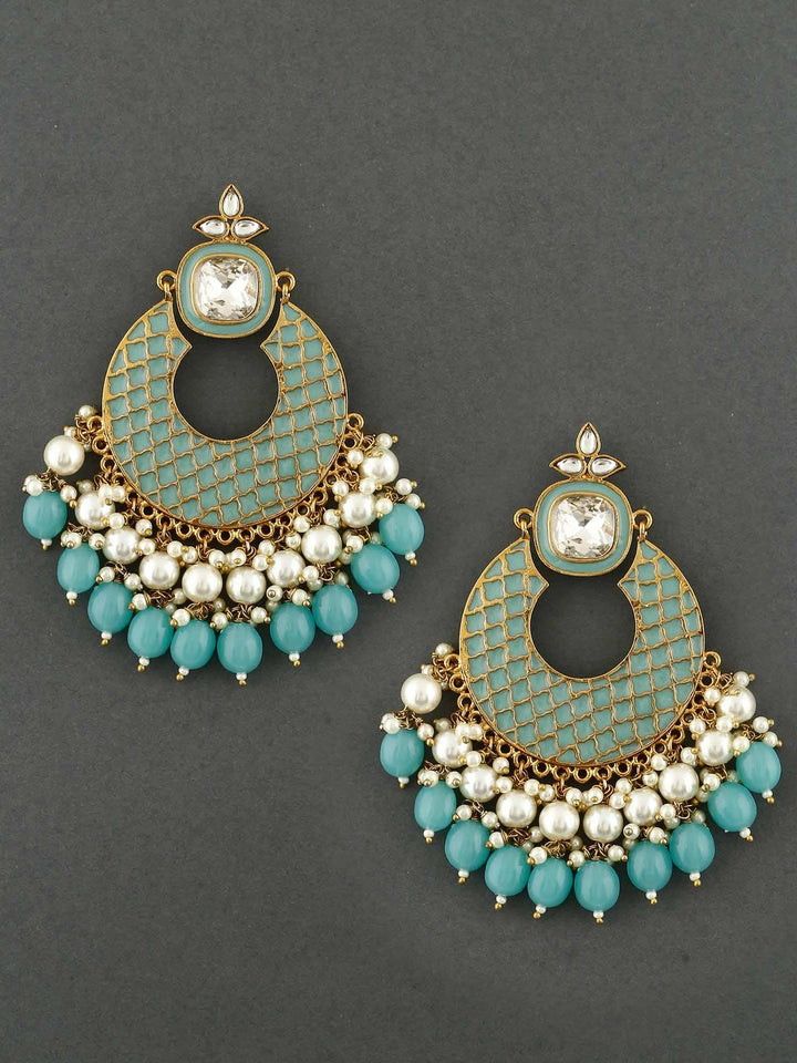 earrings - Bling Bag Turquoise Keladi Designer Earrings
