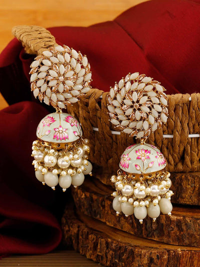 earrings - Bling Bag Smoke Jessi Jhumki Earrings