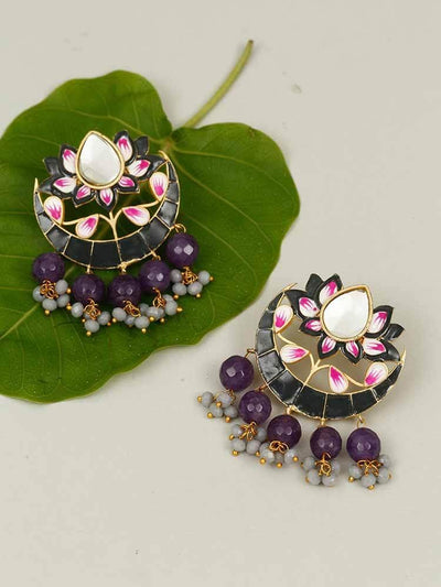 earrings - Bling Bag Navy Pranjal Dangler Earrings