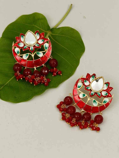 earrings - Bling Bag Red Pranjal Dangler Earrings