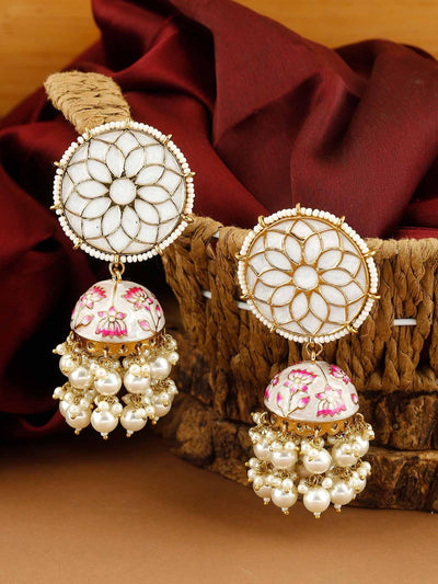 earrings - Bling Bag Ivory Gamini Designer Jhumki