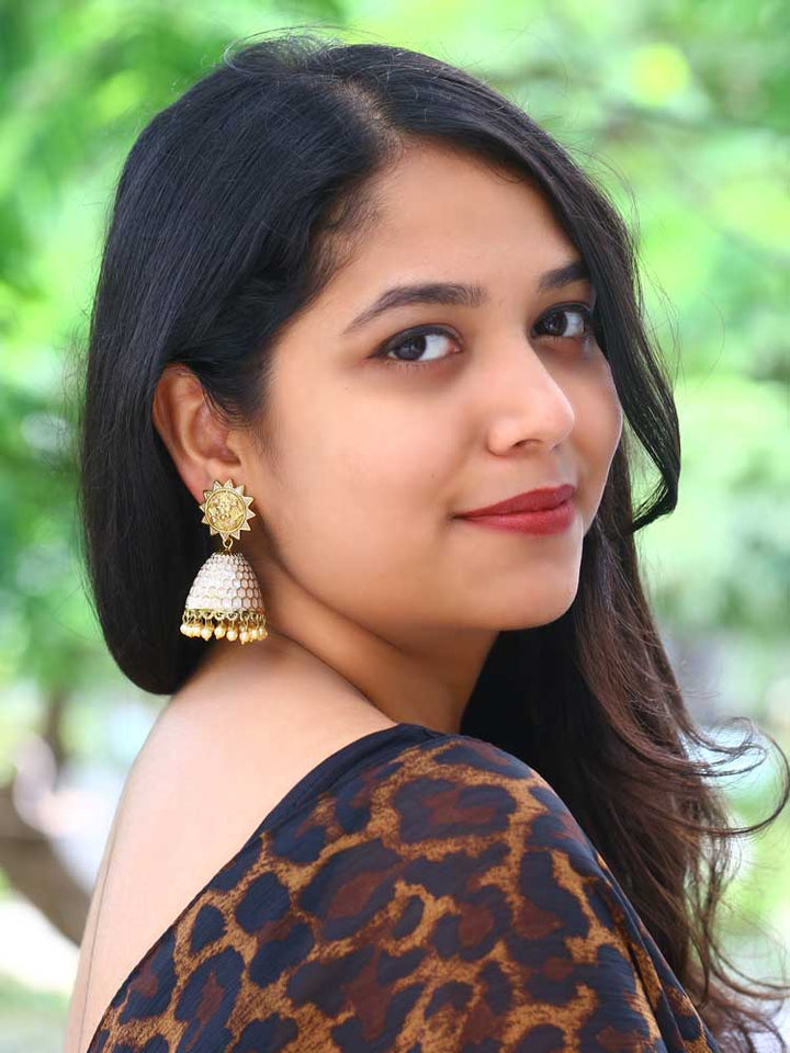 Golden Bell Jhumkis