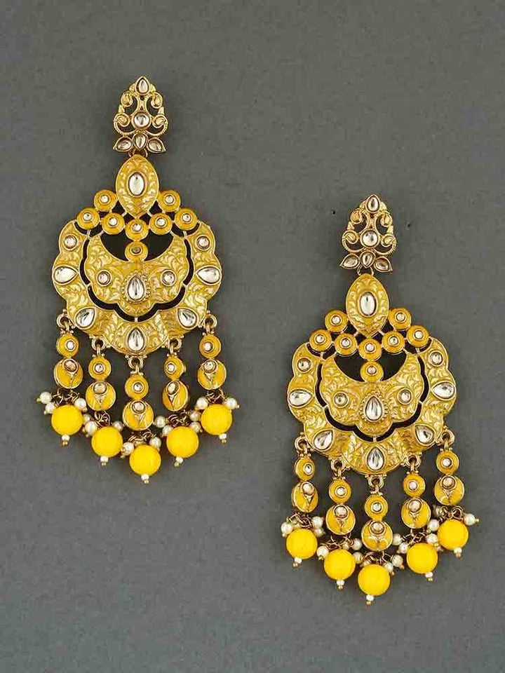 earrings - Bling Bag Lemon Tani Chaandbali Earrings