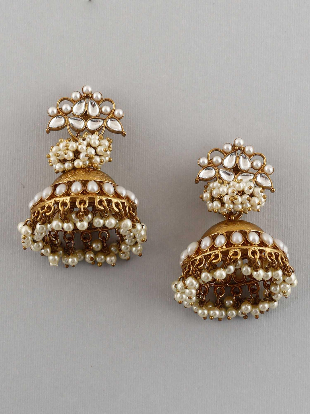 earrings - Bling Bag Ivory Hastha Jhumkis