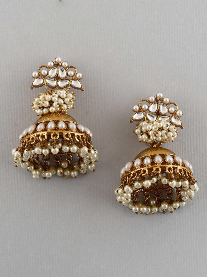 earrings - Bling Bag Ivory Hastha Jhumkis