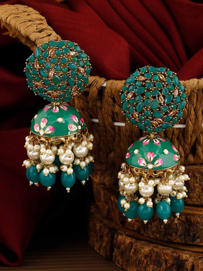 earrings - Bling Bag Jade Daliha Jhumki Earrings