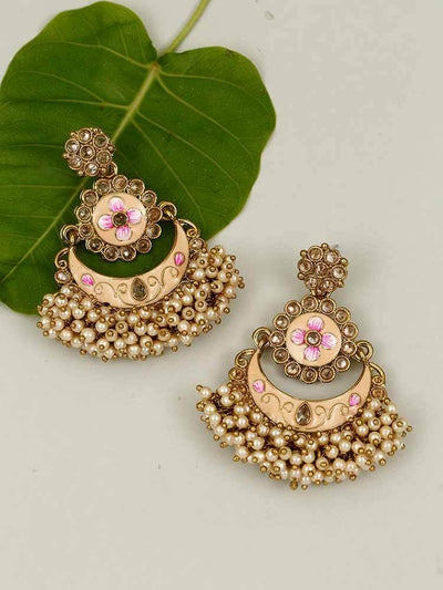 earrings - Bling Bag Neon Orange Dhara Chaandbali Earrings