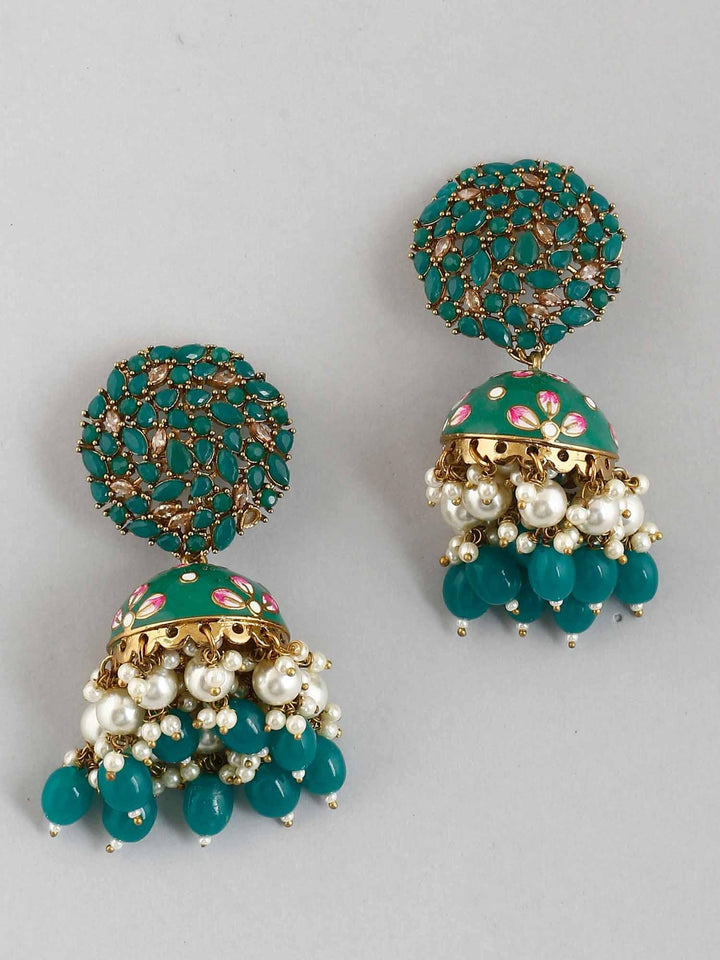 earrings - Bling Bag Jade Daliha Jhumki Earrings