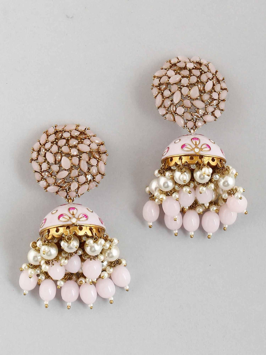 earrings - Bling Bag Lilac Daliha Jhumki Earrings