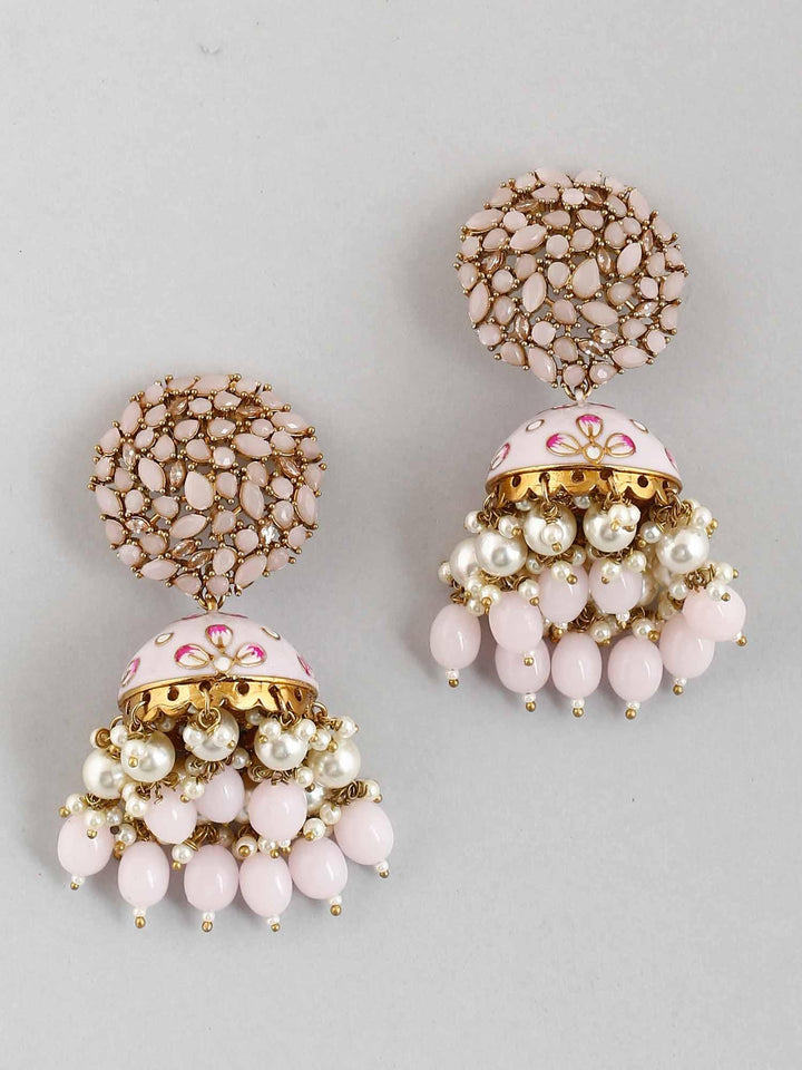 earrings - Bling Bag Lilac Daliha Jhumki Earrings