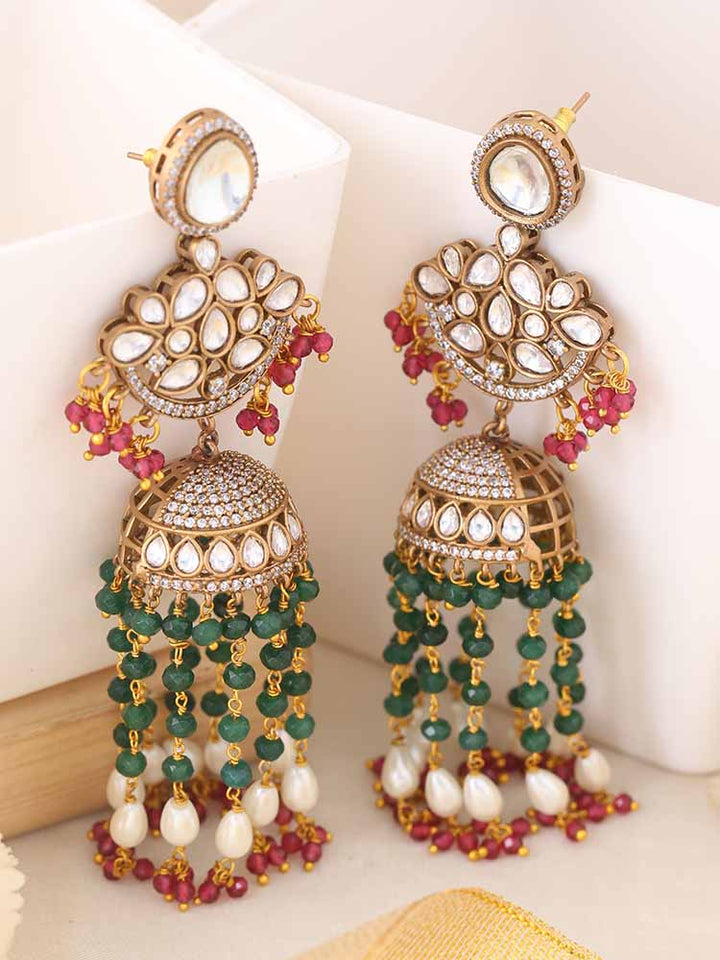 Multicolor Misha Jhumkis