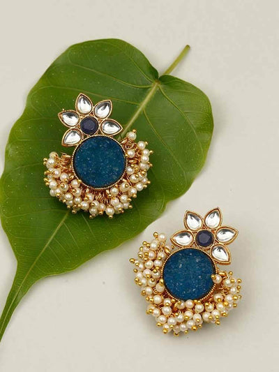 earrings - Bling Bag Navy Pranita Studs