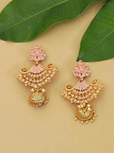 earrings - Bling Bag Neon Pink Divisha Jhumki Earrings