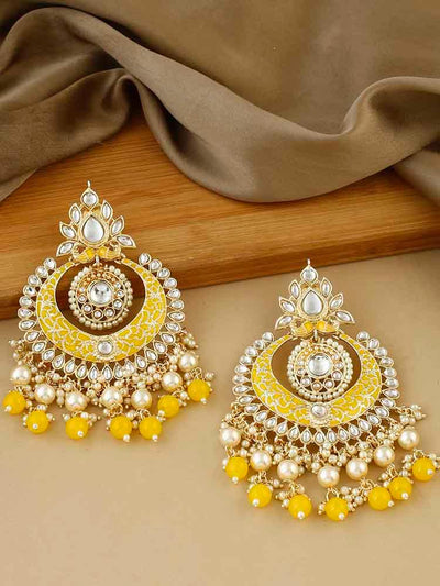 earrings - Bling Bag Lemon Ratan Chaandbali Earrings
