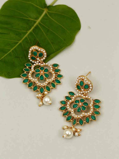 earrings - Bling Bag Emerald Deep Dangler Earrings
