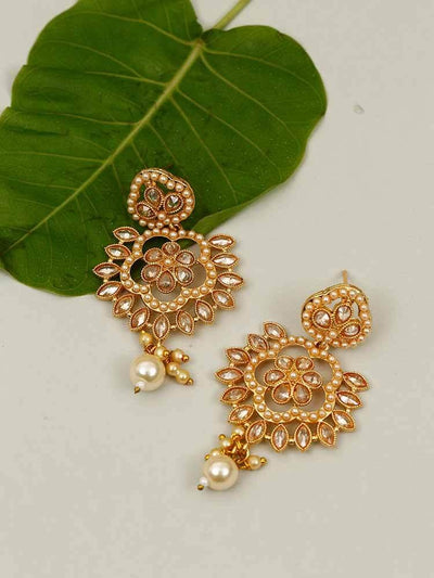 earrings - Bling Bag Golden Deep Dangler Earrings