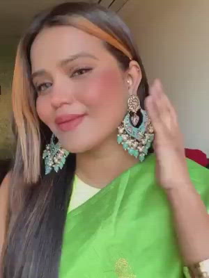 Turquoise Roohi Chandbalis