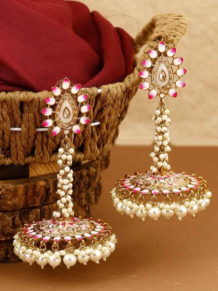 earrings - Bling Bag Ivory Jacki Jhumki Earrings