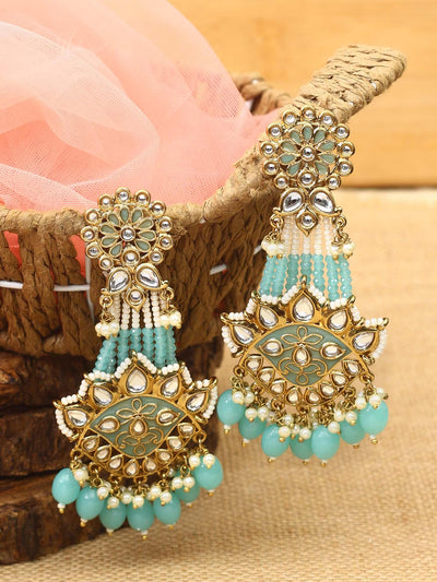earrings - Bling Bag Turquoise Jeet Designer Earrings