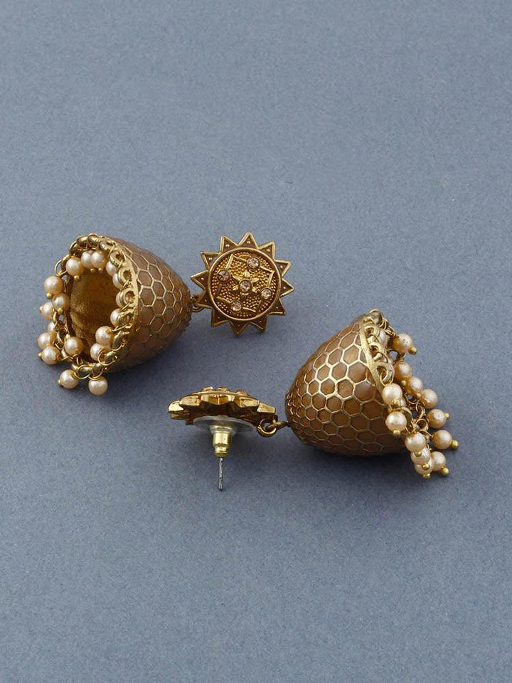 Brown Bell Jhumkis - Bling Bag