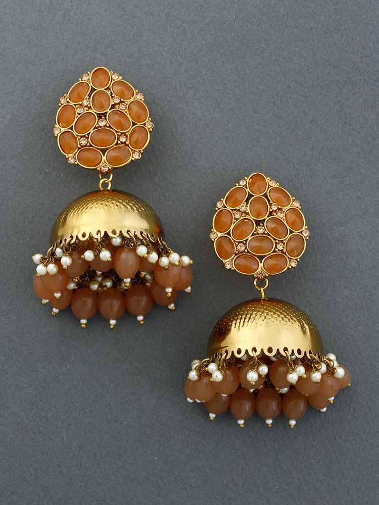 Brown Bubble Jhumkis - Bling Bag