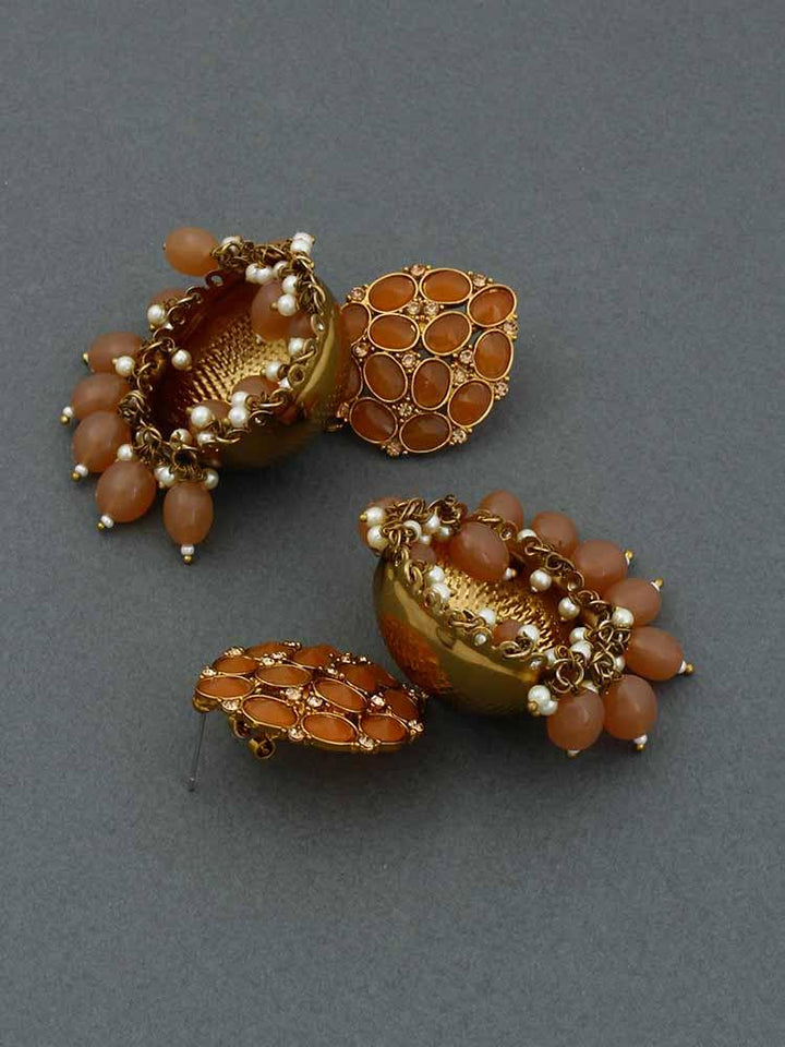 Brown Bubble Jhumkis - Bling Bag